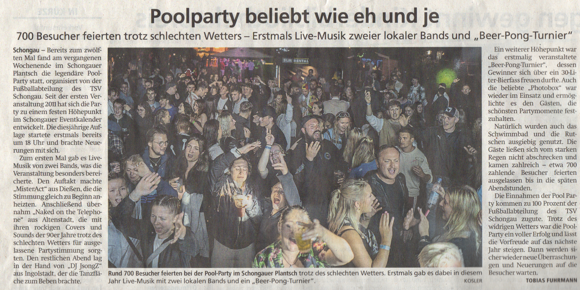 Presse Schongauer Nachrichten Poolparty 24